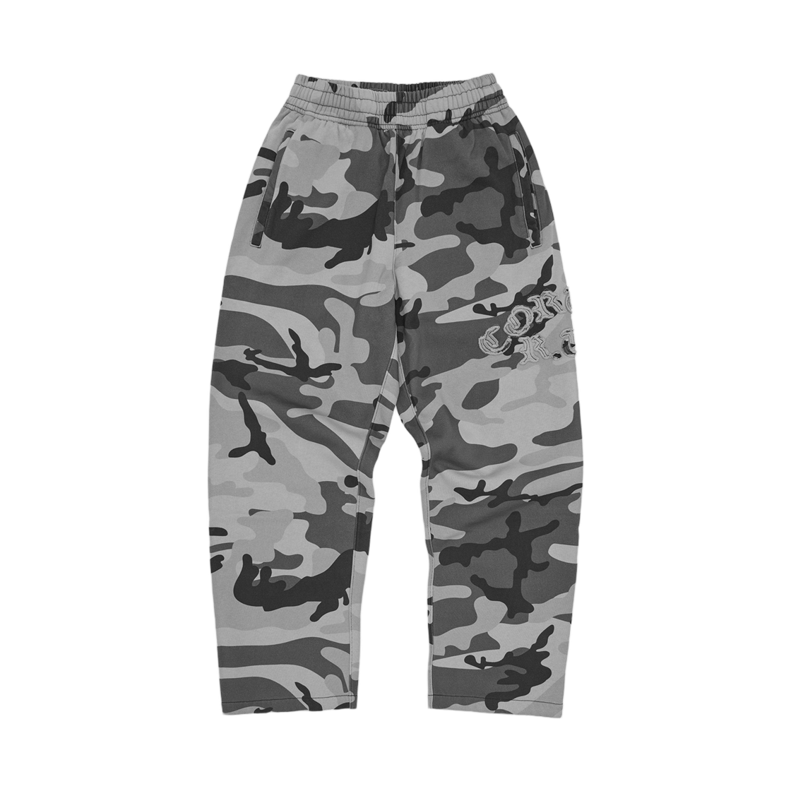- Corteiz Diplomatic Open Hem Sweatpant Washed Camo