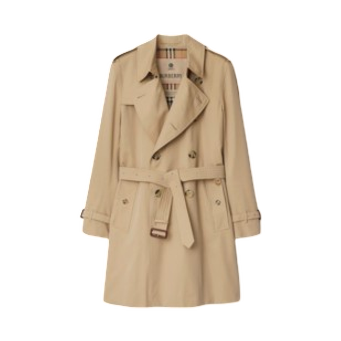 8117231 Burberry Mid-Length Kensington Heritage Trench Coat Honey Beige