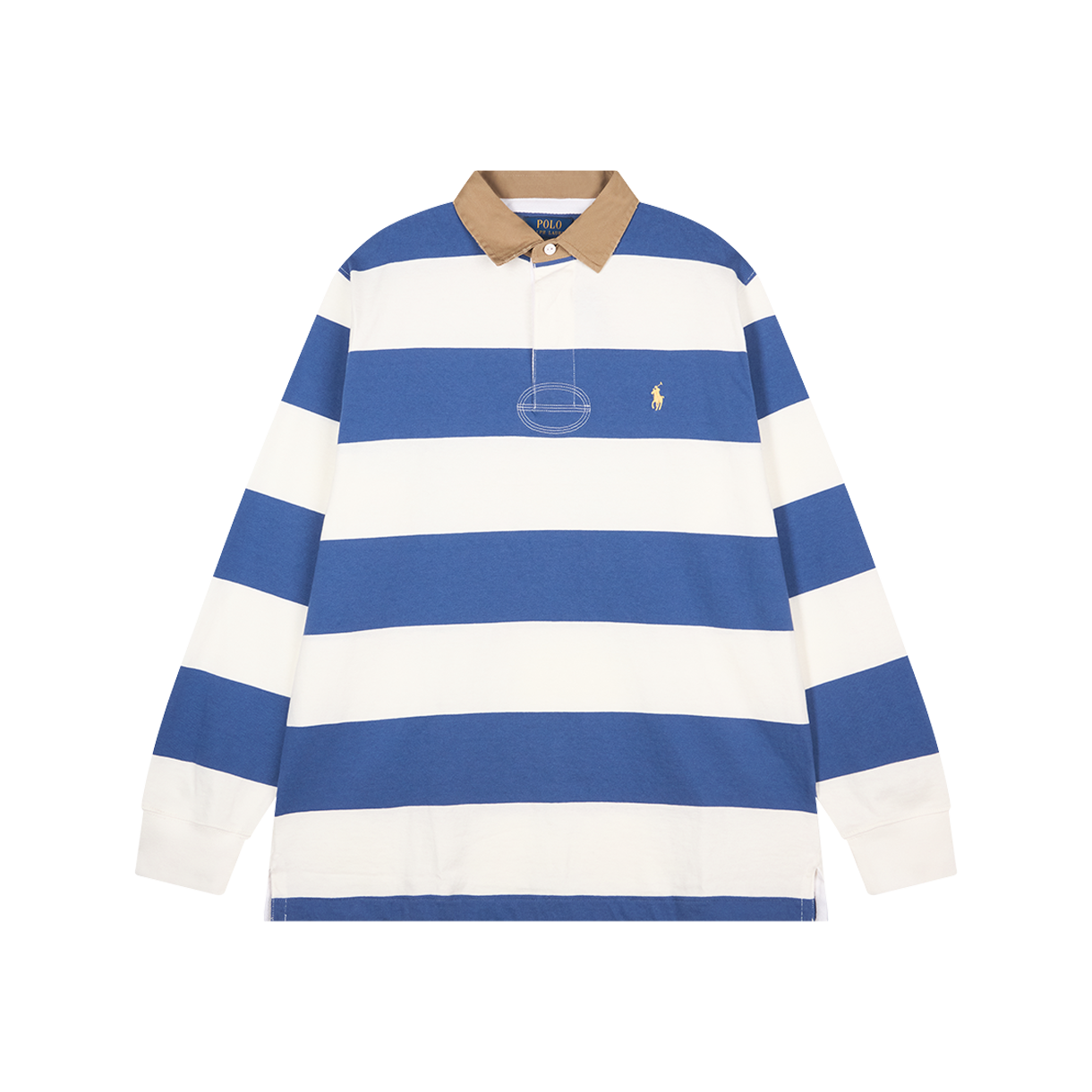 KM6ATSLRL57ML [10%적립] Polo Ralph Lauren Classic Fit Khaki Collar Rugby Shirt Old Royal Trophy Cream - 26SS