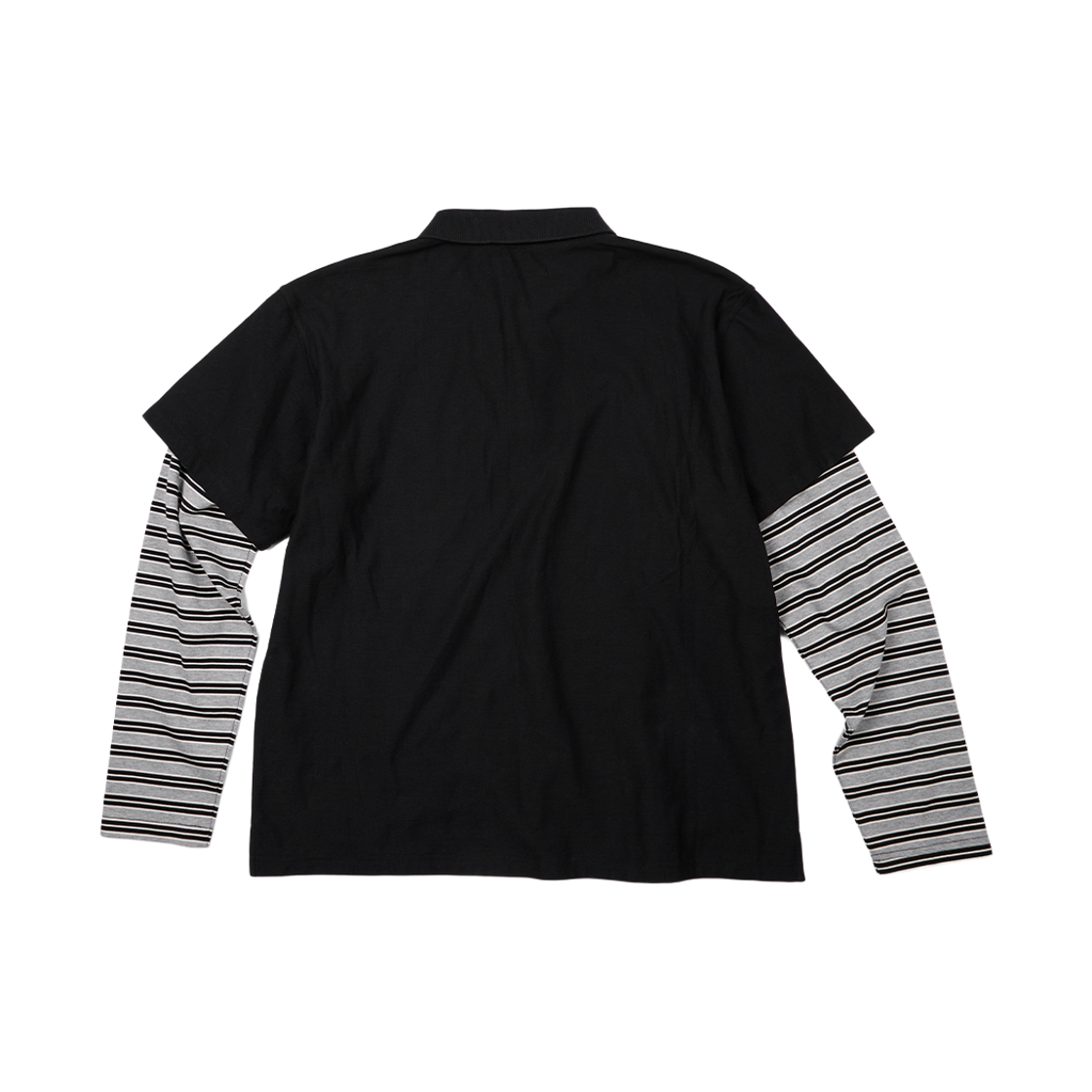 이티씨이 베이스 레이어드 스트라이프 폴로 롱슬리브 티 블랙(ETCE Base Layered Stripe Polo L/S Tee Black) - 2