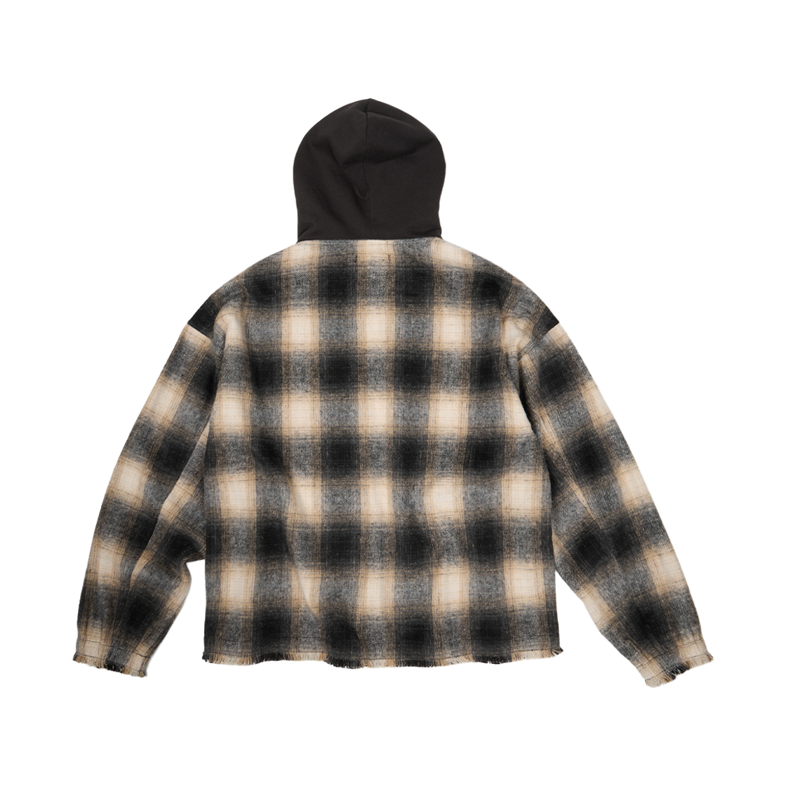 이티씨이 옴브레 후드 체크 자켓 블랙(ETCE Ombre Hood Check Jacket Black) - 2