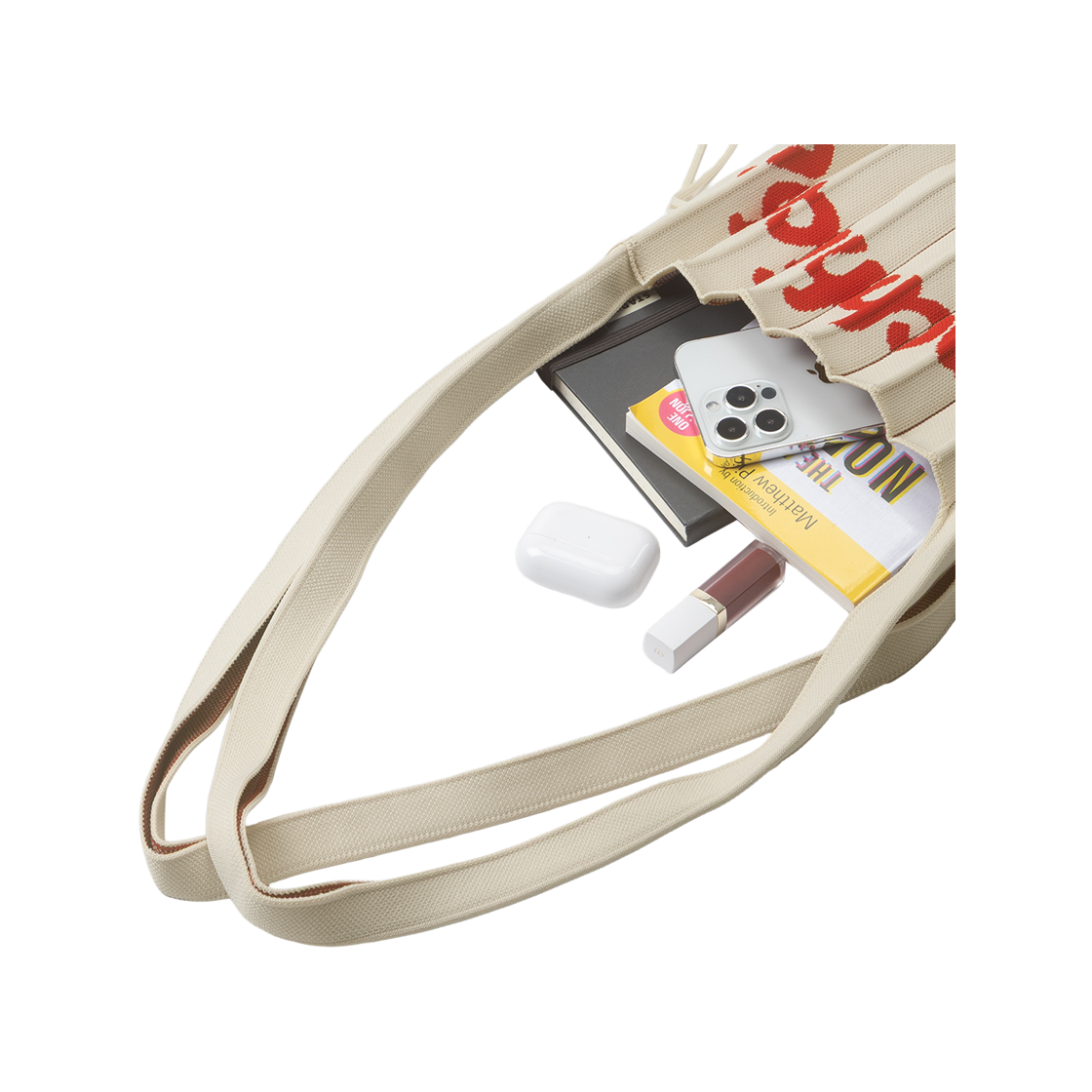 [KREAM 단독][사은품증정] 조셉앤스테이시 럭키 플리츠 니트 크로스바디 몬치치 걸 아이보리([KREAM 단독][사은품증정] JOSEPH&STACEY Lucky Pleats Knit Cross Body Monchhichi Girl Ivory) - 4