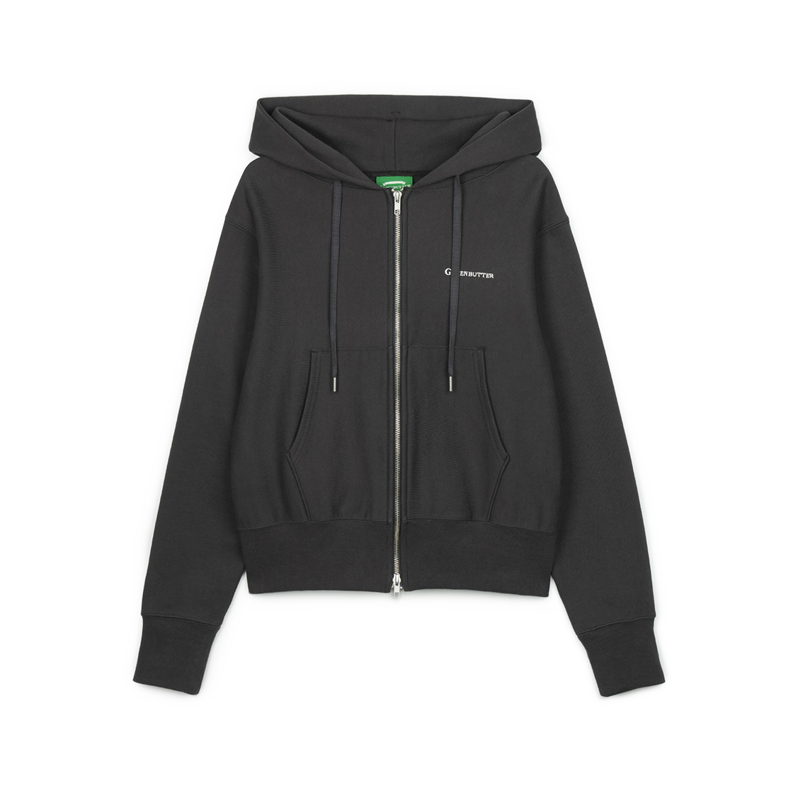 그린버터 솔리드 코어 집 후디 차콜(Greenbutter Solid Core Zip Hoodie Charcoal)