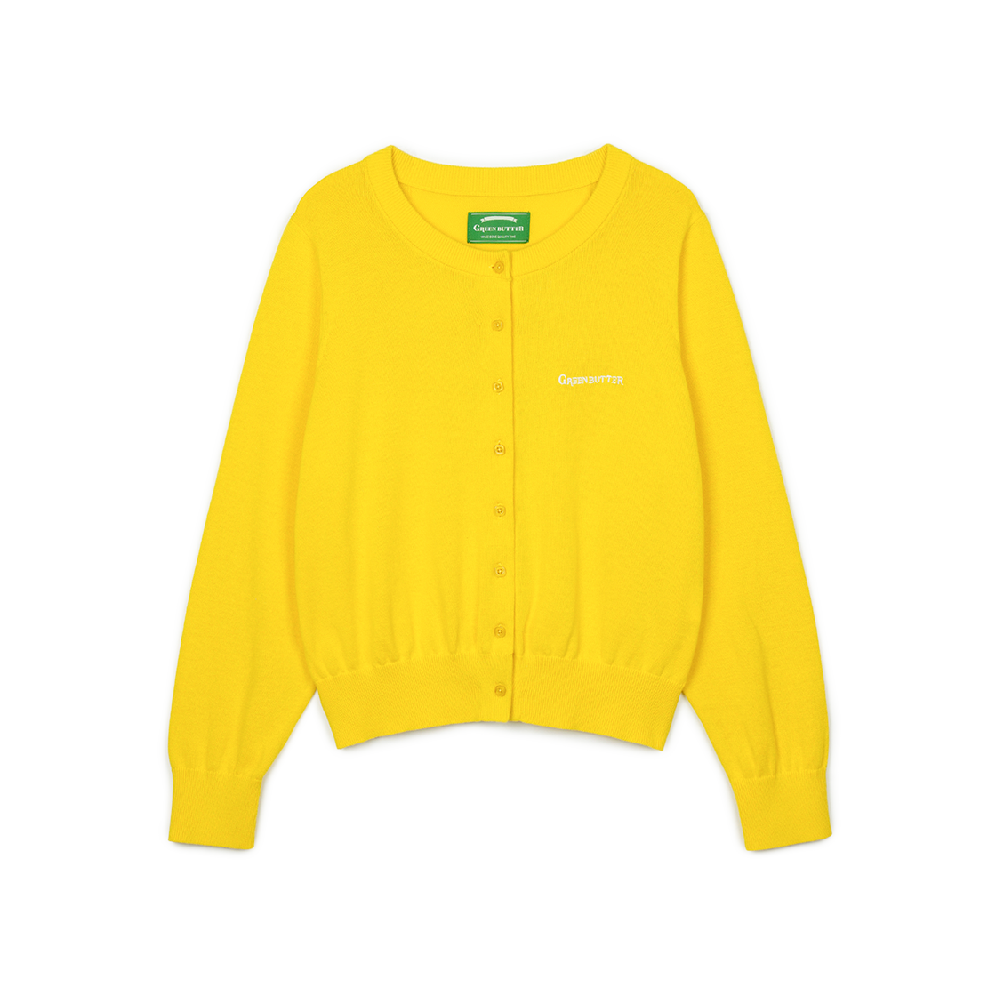 그린버터 이지케어 코튼 가디건 옐로우(Greenbutter Easy-Care Cotton Cardigan Yellow)
