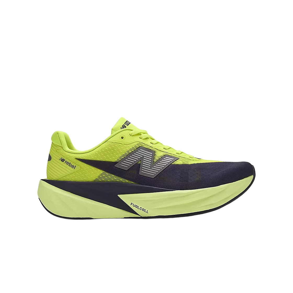 MFCX4TR New Balance FuelCell Rebel v5 Alkaline Green Dark Silver Metallic - D Standard