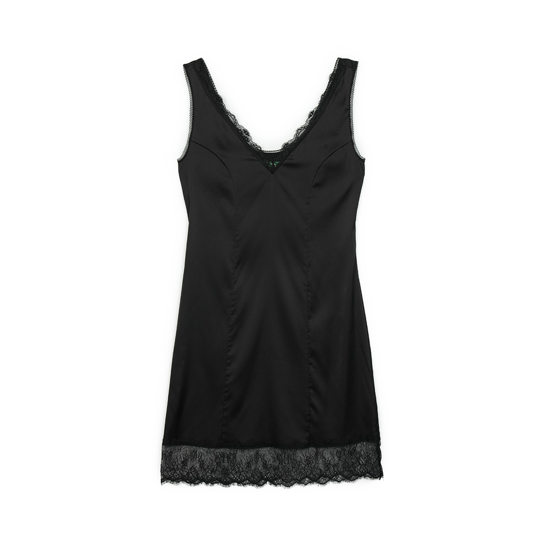 P0000BHJ Greenbutter Muse Lace Slip Dress Black