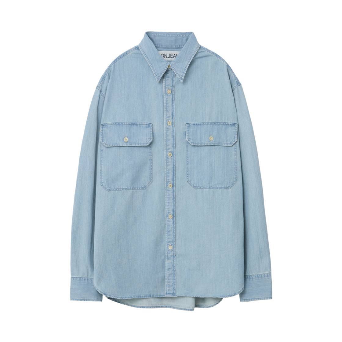 순진 빅 포켓 샴브레이 셔츠 블루(SOONJEANS Big Pocket Chambray Shirt Blue) - 1