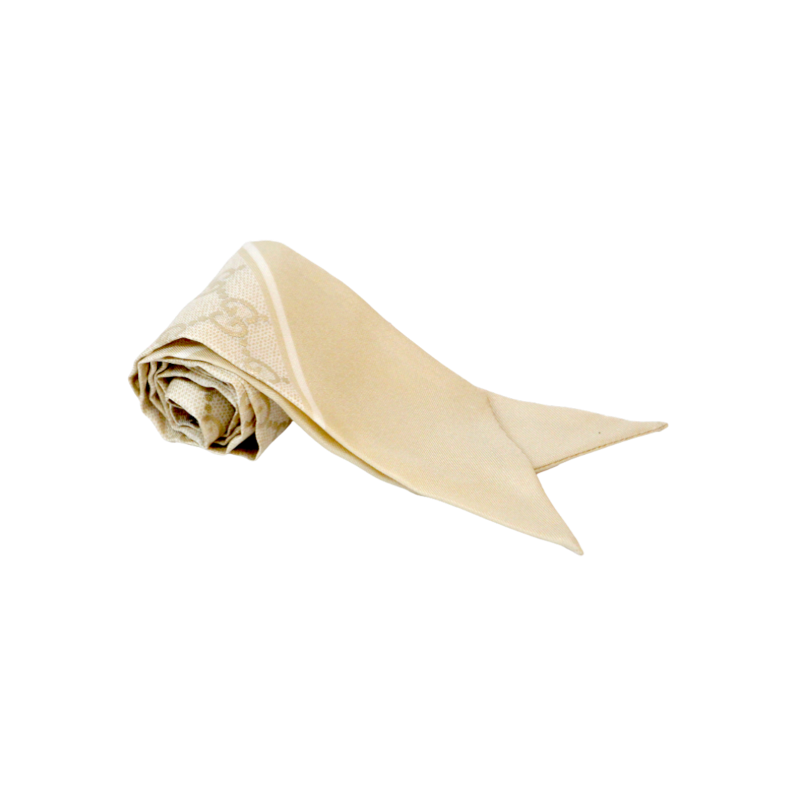 구찌 베이지 실크 스카프 C-B50133(Gucci Beige Silk Scarf C-B50133) - 1