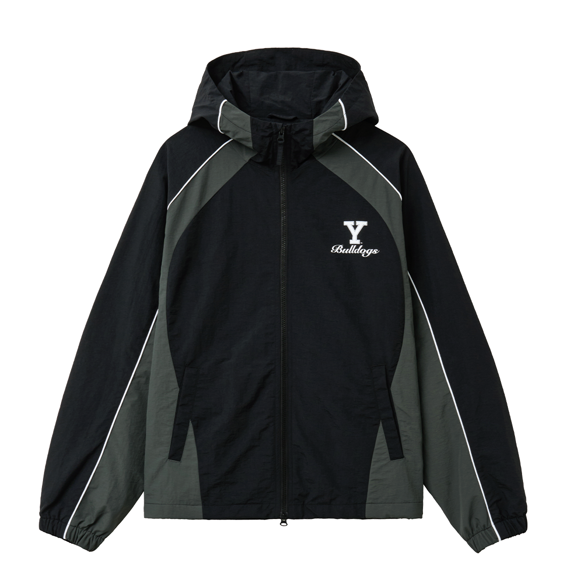 YGS1JK304ABK Yale Bulldogs Track Windbreaker_Black