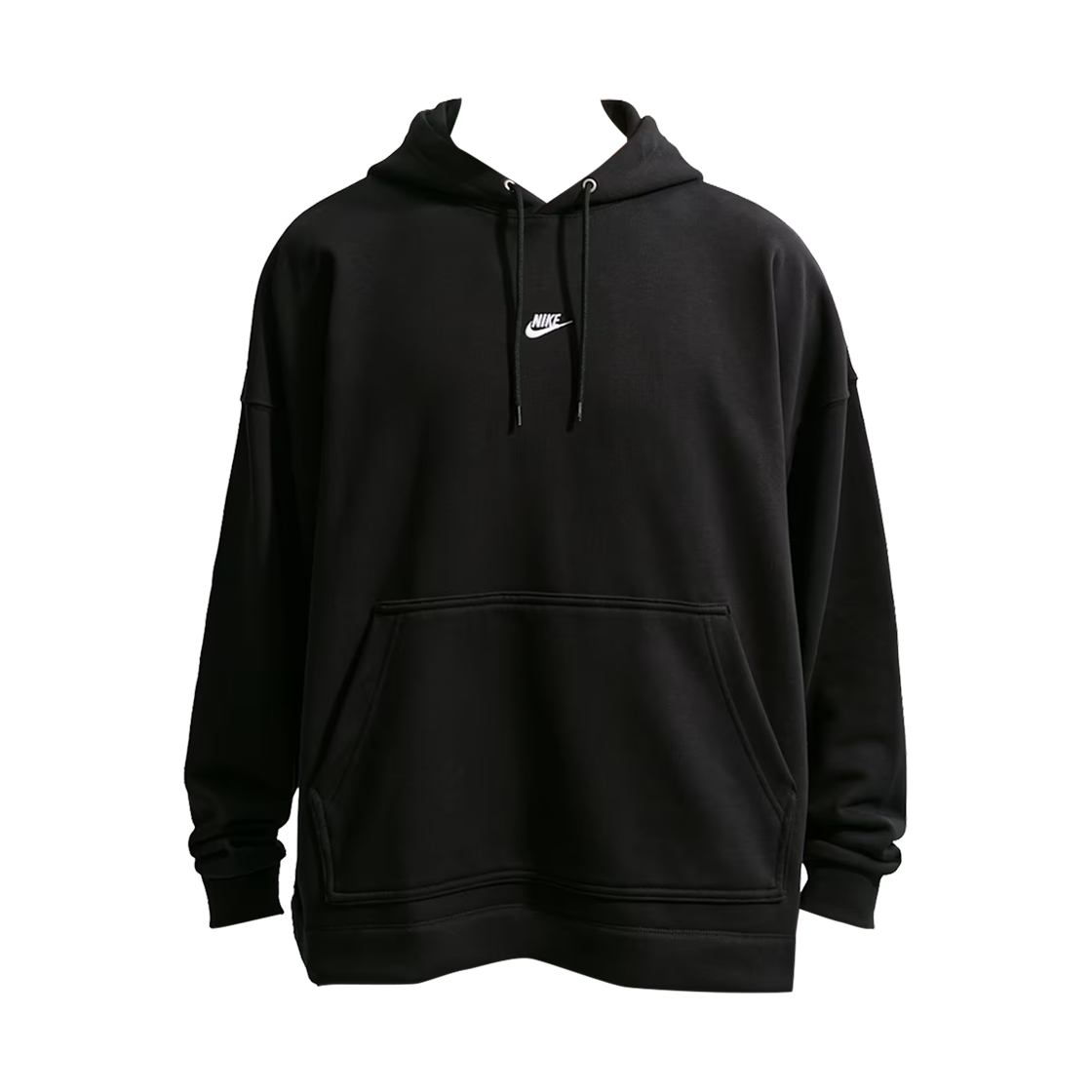 IF0746-010 Nike NSW Club Oversized French Terry Pullover Hoodie Black White - Asia