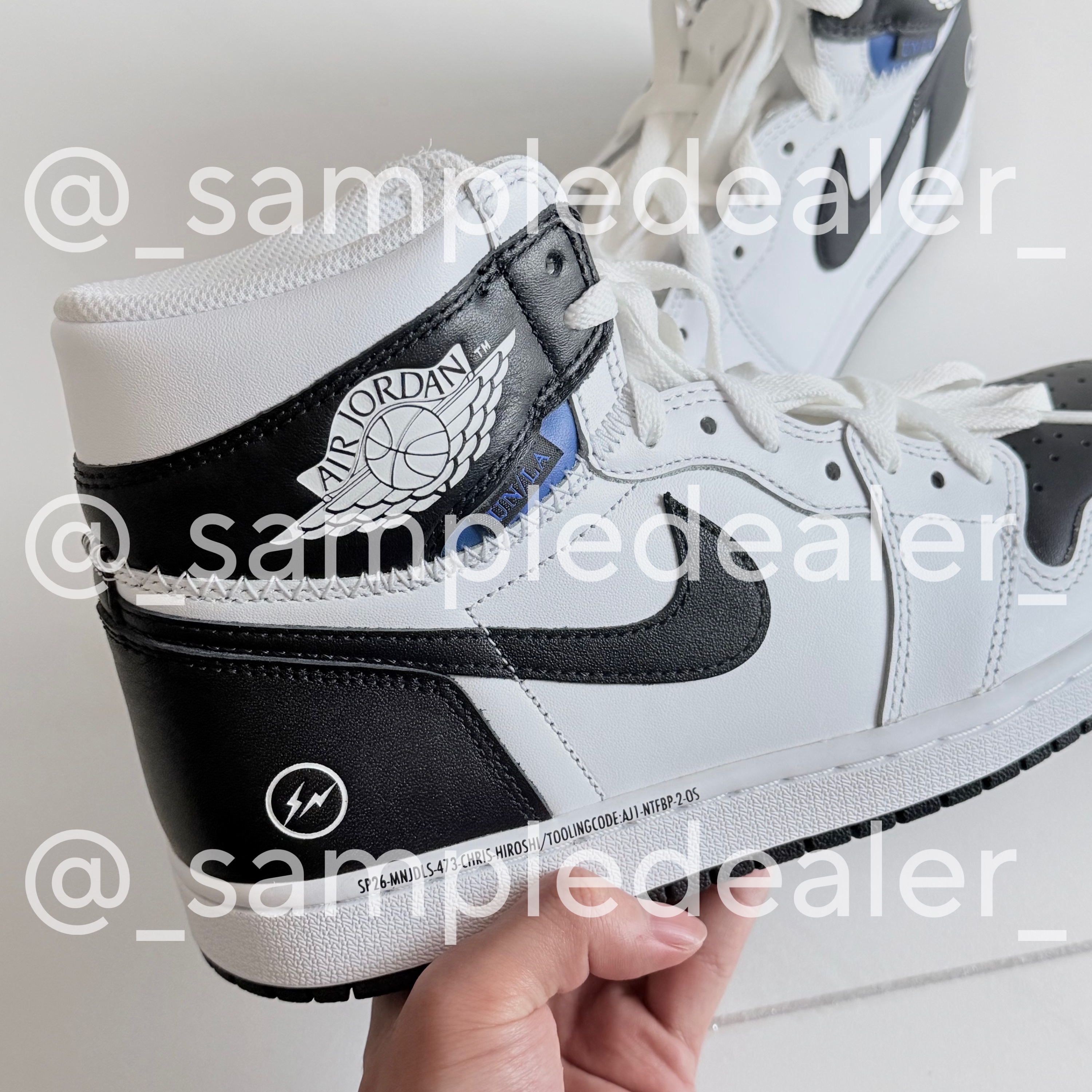 Jordan 1 x Fragment x Union LA High OG SP White Black 착용 스타일 - 2