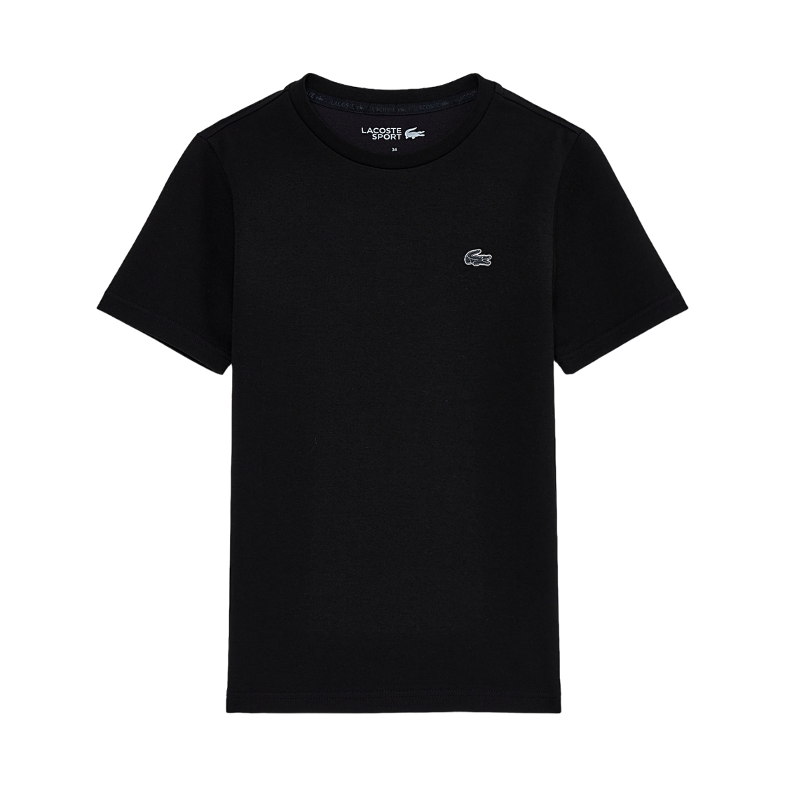 (W) 라코스테 베이직 티셔츠 블랙((W) Lacoste Basic T-Shirt Black) - 1