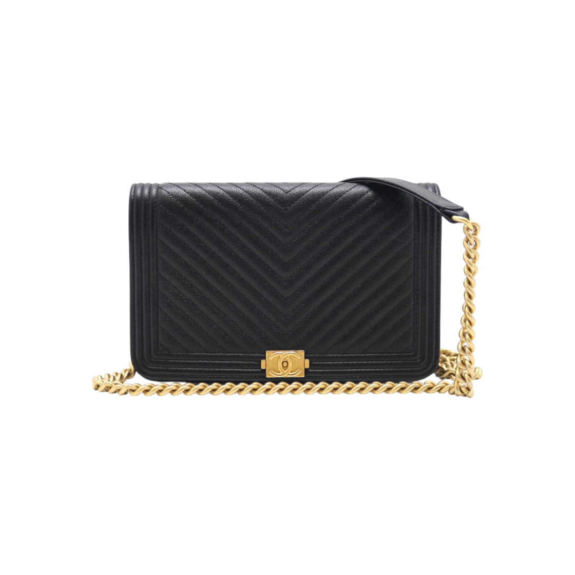 ITK3H84DB5PF Chanel Boy WOC Crossbody Bag with Gold Hardware