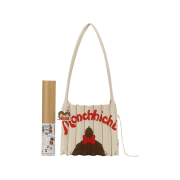 JOSEPH&STACEY Lucky Pleats Knit Cross Body Monchhichi Girl Ivory