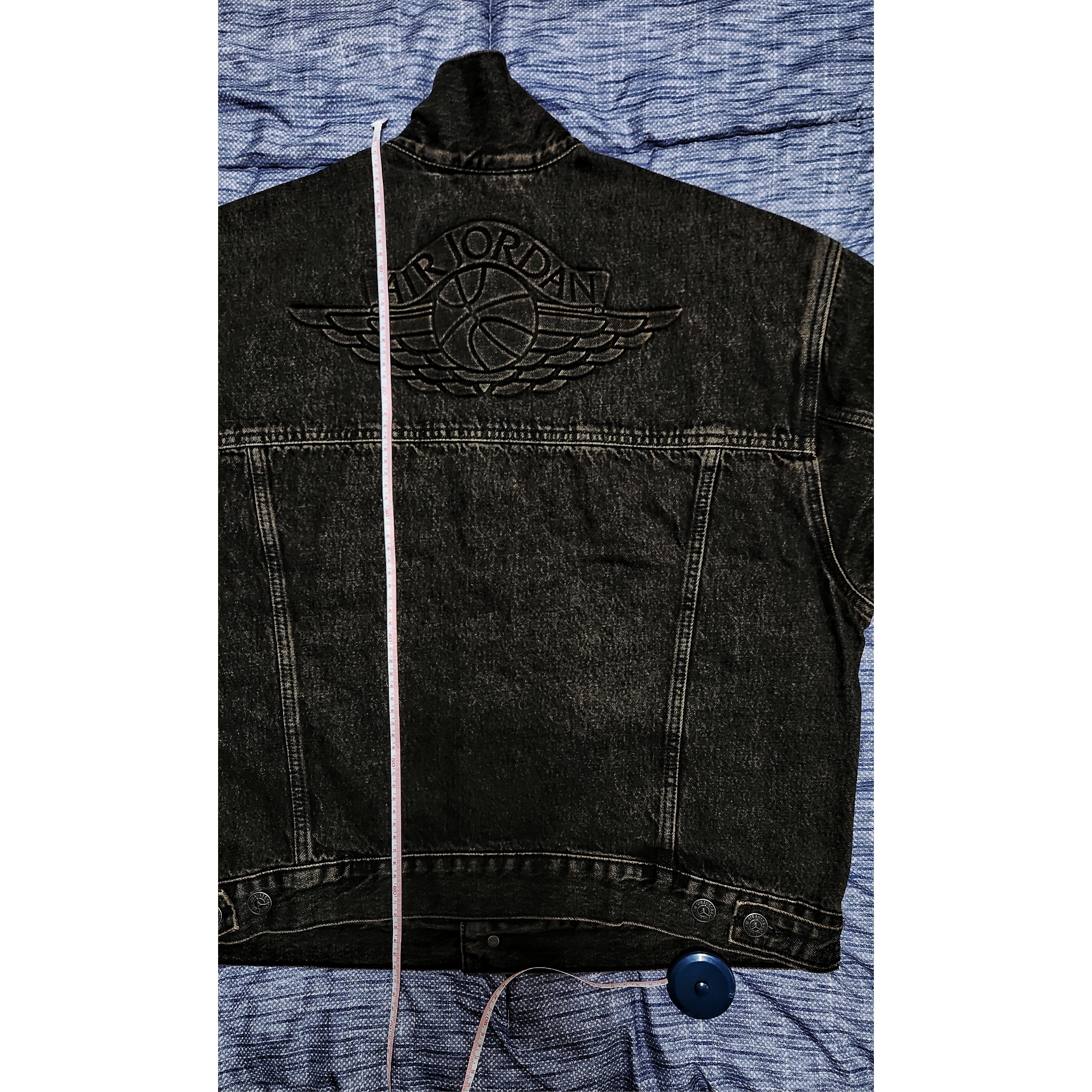 Levi's x Jordan Type III Trucker Black, Jordan x Levi's Full Zip Hoodie Black (IM6734-010) 착용 스타일 - 4