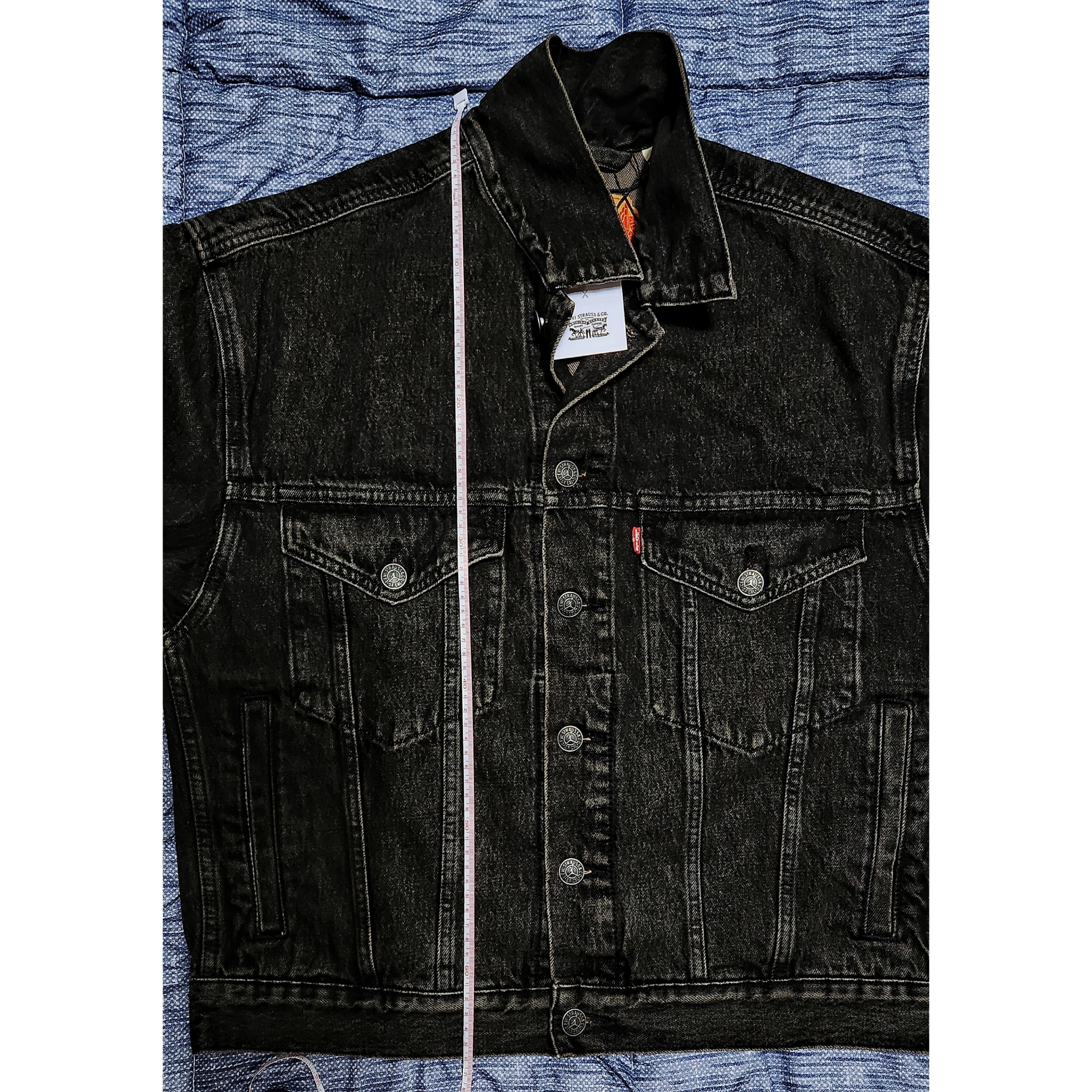 Levi's x Jordan Type III Trucker Black, Jordan x Levi's Full Zip Hoodie Black (IM6734-010) 착용 스타일 - 3