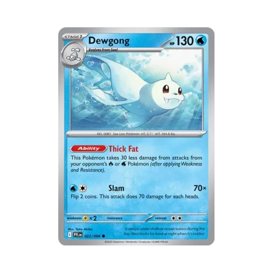 포켓몬 TCG 쥬레곤 C 판타스말 플레임즈 (영문판)(Pokemon TCG Dewgong C Phantasmal Flames (English Ver.)) - 1