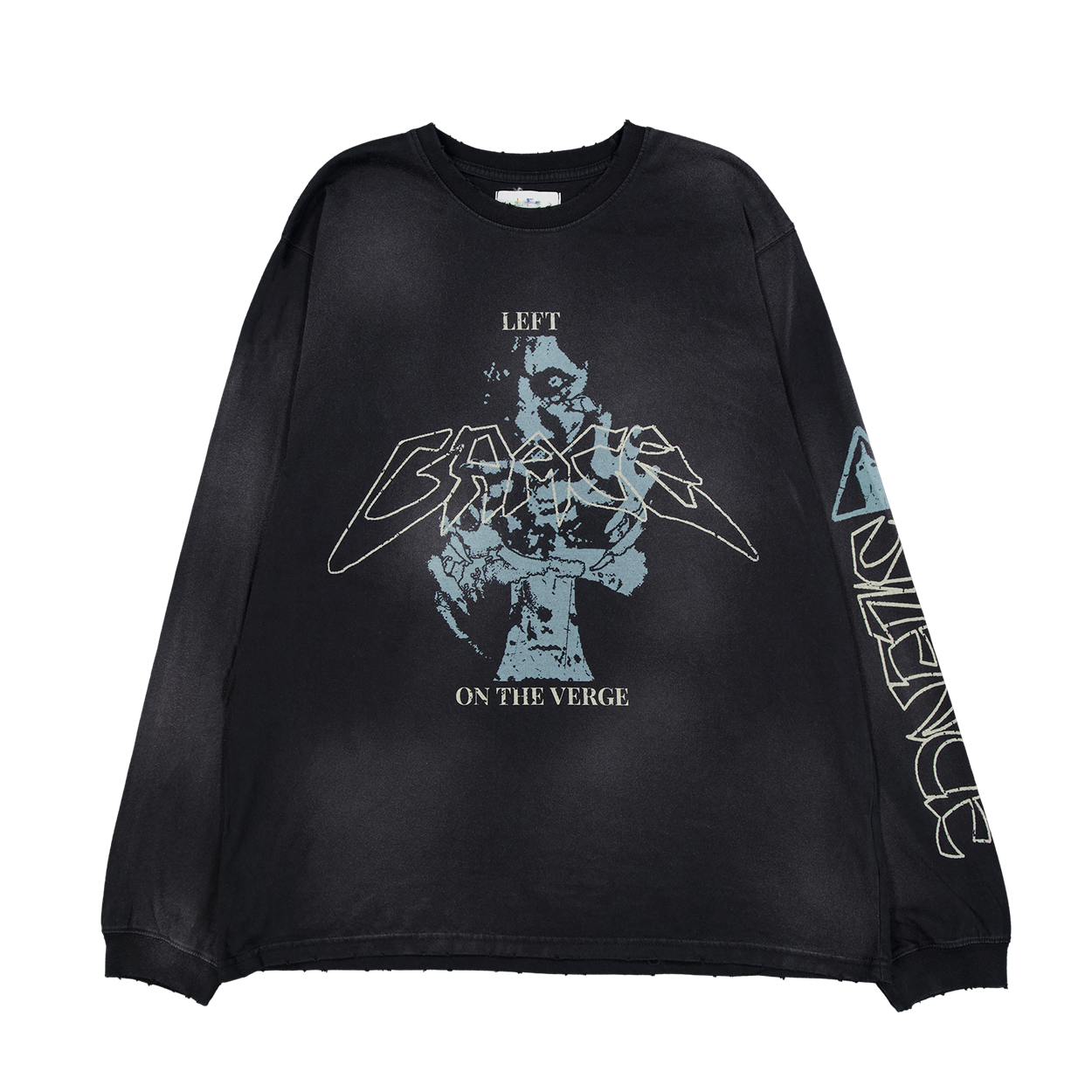 [사전 발매] 언더마이카 피오씨 그레이스 레프트 온 더 버지 빈티지 워시드 롱 슬리브 블랙