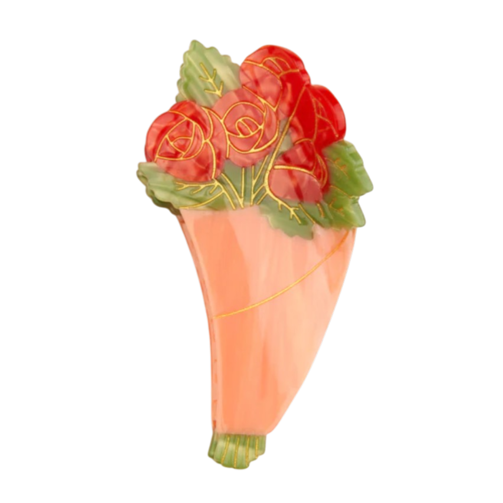 쿠쿠수제뜨 장미부케 헤어집게핀