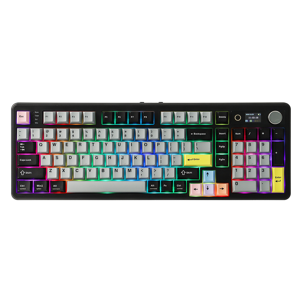 에포메이커 TH99 PRO 유무선 기계식 키보드 3모드 핫스왑 풀배열 정식수입 AS가능 영문각인 저소음 바다소금축 블랙(EPOMAKER TH99 PRO Tri-Mode Wireless Mechanical Keyboard Sea Salt Switch Black) - 2