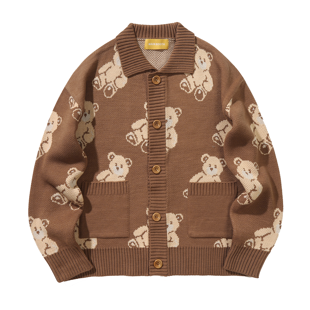 메인부스 테디베어 가디건 코코아