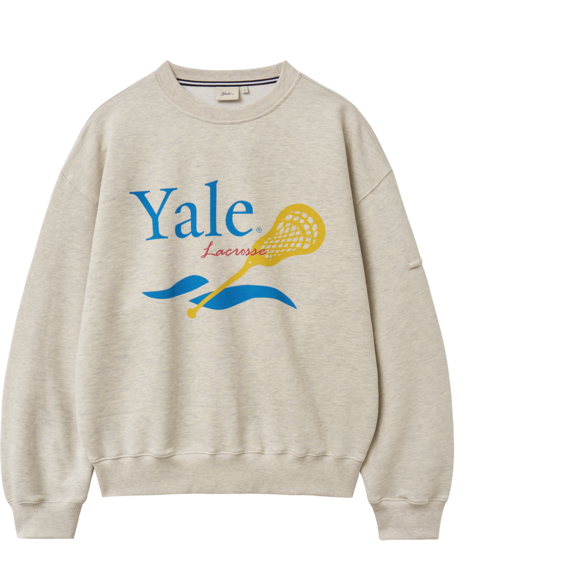 YGS1CR305BOT Yale Lacrosse Sweatshirt_Oatmeal