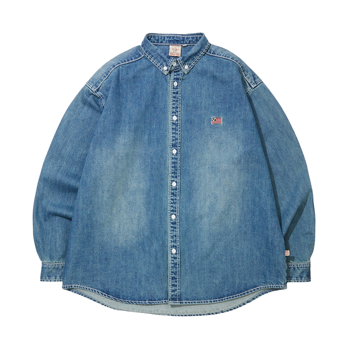 트루릴리젼 와이드 데님 셔츠_워시드 인디고(True Religion Wide Denim Shirts_Washed Indigo)