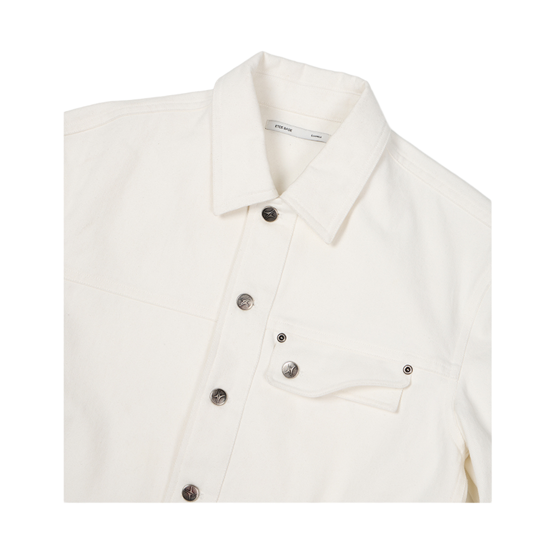 이티씨이 베이스 크롭 더블 플랩 트러커 화이트(ETCE Base Crop Double Flap Trucker White) - 3