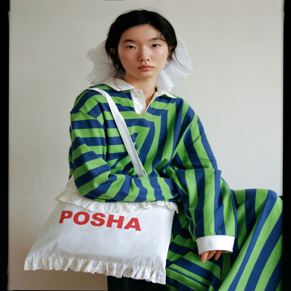 포샤 디지 스트라이프 셔츠 그린(Posha Dizzy Stripe Shirt Gn) - 2