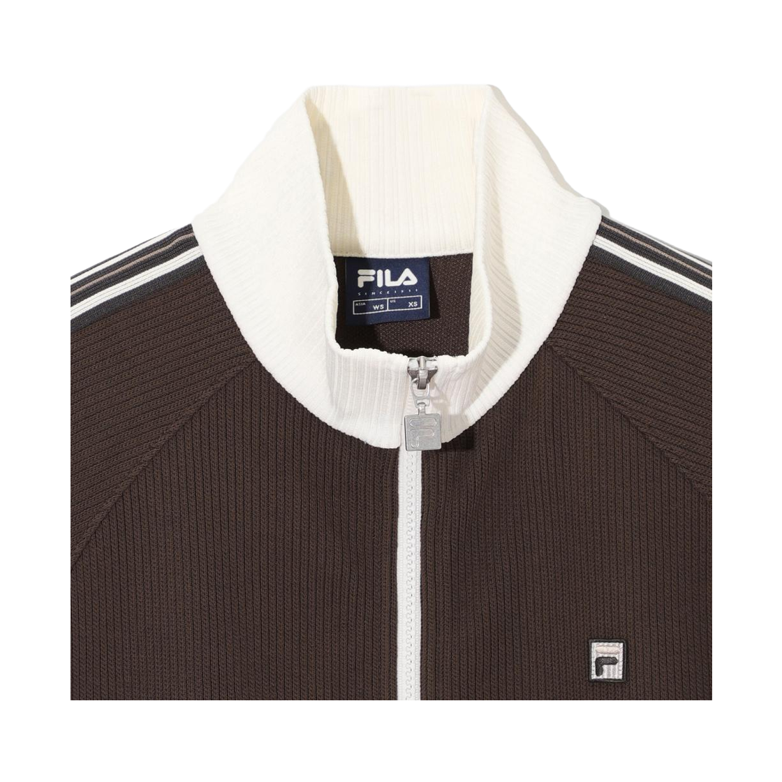 [6% 적립] 휠라 1911 여성 니트 트랙 집업 브라우니([6% 적립] FILA 1911 Women Knit Track Zip-up Dark Brownie) - 3