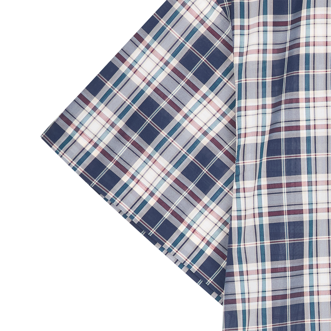 컬러비콘 26SBM-B10141 셔츠 네이비 플래드 - 26SS(Kolor Beacon 26SBM-B10141 Shirt Navy Plaid - 26SS) - 6