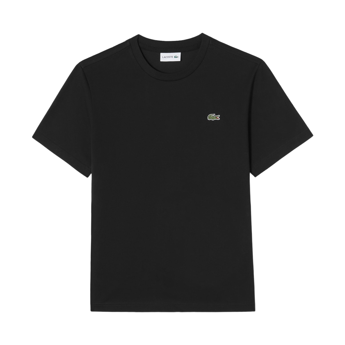 라코스테 베이직 크루넥 숏슬리브 티셔츠 블랙(Lacoste Basic Crewneck Short Sleeve T-Shirt Black)