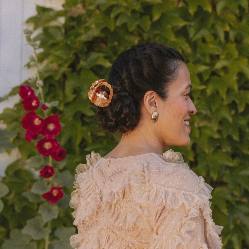 쿠쿠수제뜨 버섯바구니 헤어집게핀(Coucou Suzette Mushroom Basket Hair Claw) - 2