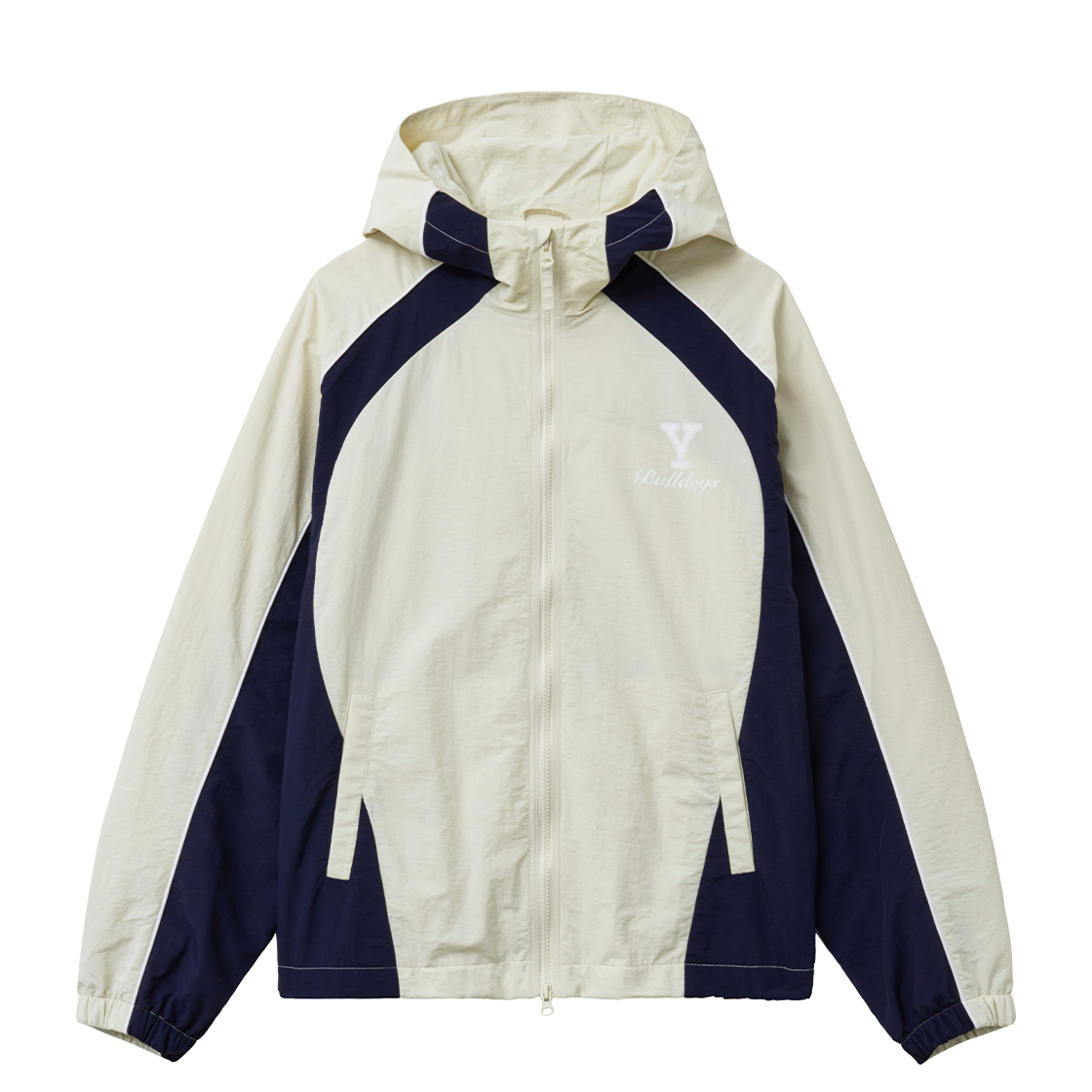 YGS1JK304AIV Yale Bulldogs Track Windbreaker_Ivory