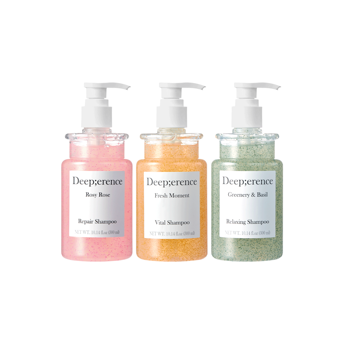 딥퍼랑스 퍼퓸 헤어 샴푸 300ml 3종 택1 (로지로즈/프레쉬모먼트/그리너리&바질)(Deeperence Perfume Hair Shampoo 300ml – Choose 1 of 3 (Rosy Rose / Fresh Moment / Greenery & Basil))