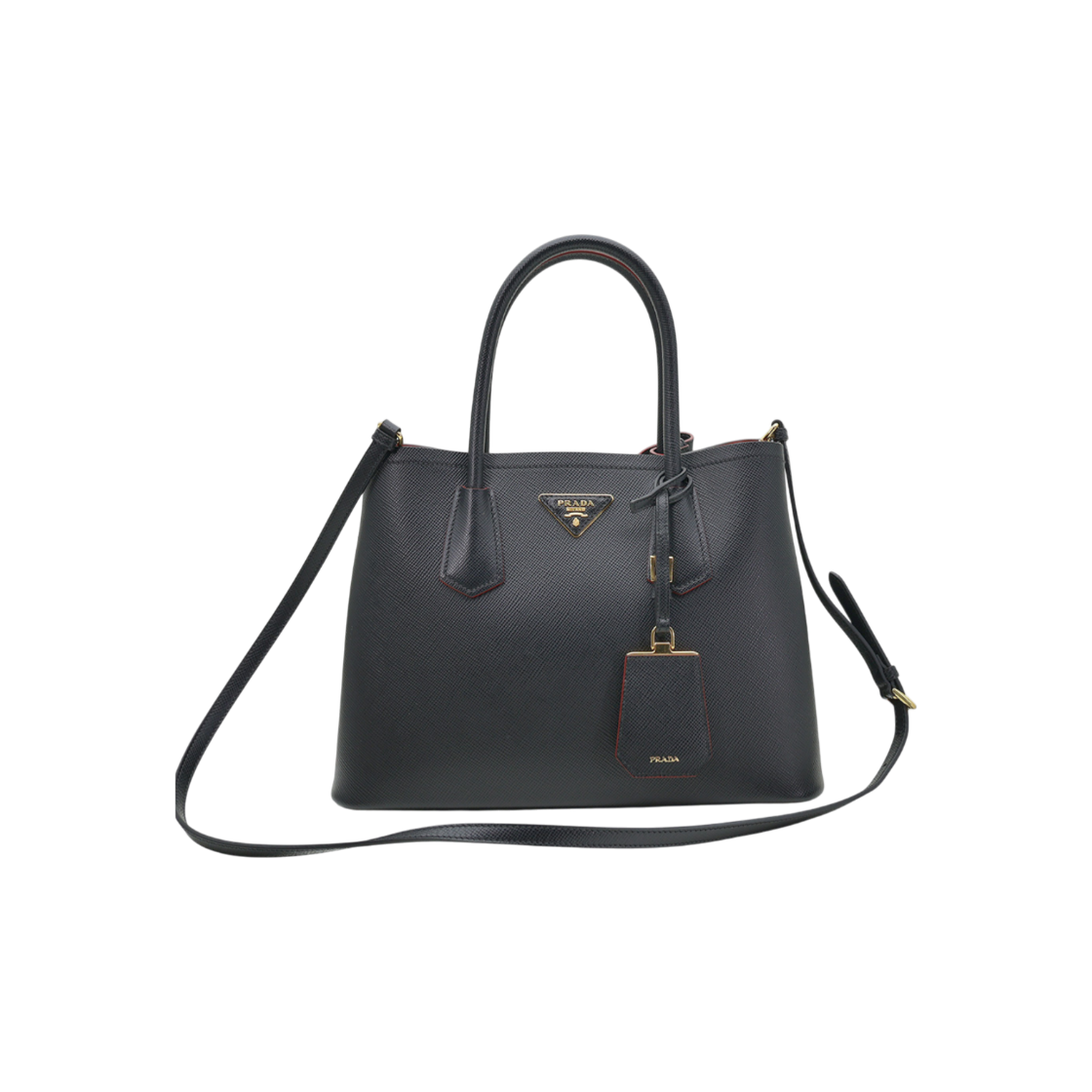 프라다 1BP021 블랙 비텔로 무브 삼각 로고 체인 크로스백(Prada 1BP021 Black Vitello Move Triangle Logo Chain Crossbody Bag)