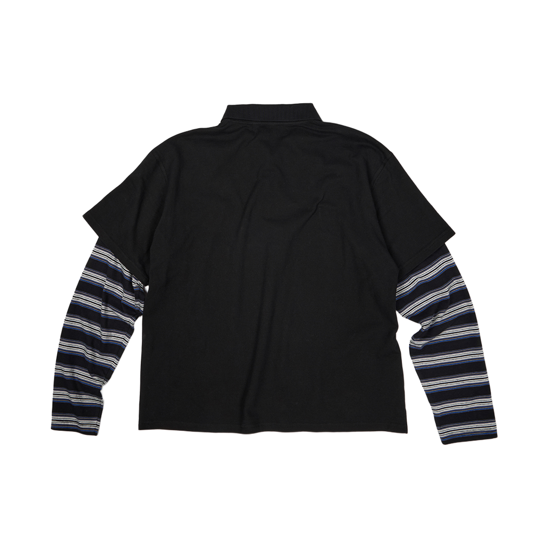 이티씨이 베이스 레이어드 스트라이프 폴로 롱슬리브 티 네이비(ETCE Base Layered Stripe Polo L/S Tee Navy) - 2