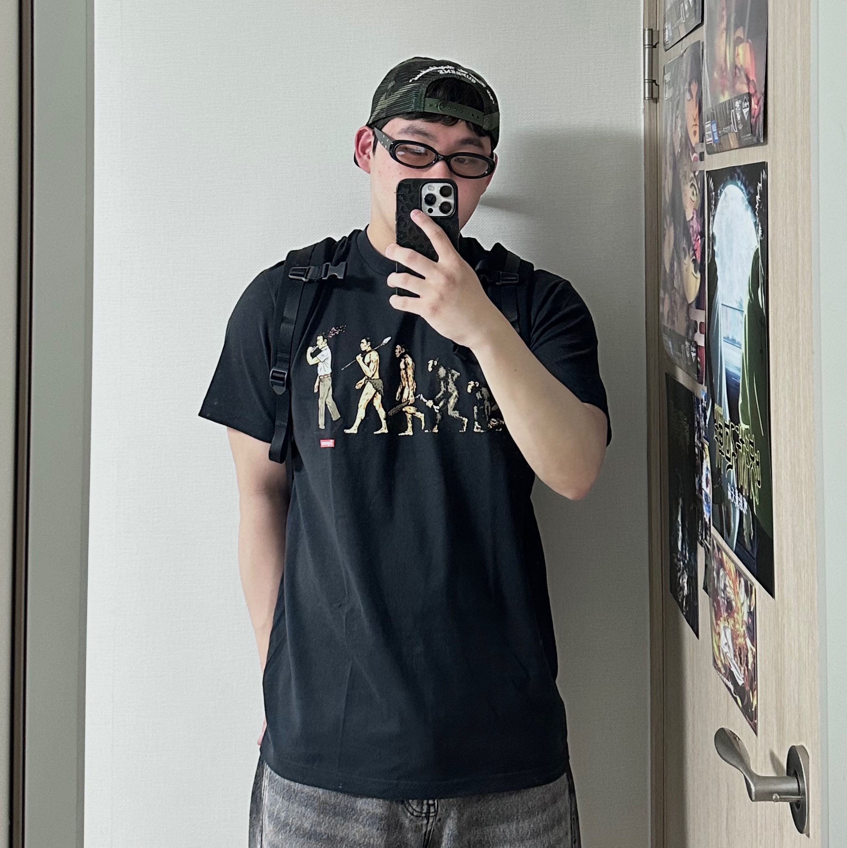 Supreme Backpack Black - 26SS, Supreme Evolution T-Shirt Black - 26SS ์ฐฉ์ฉ ์คํ์ผ - 3