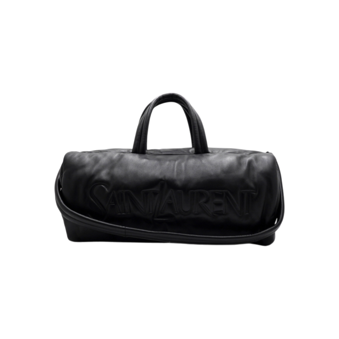 생로랑 797640 블랙 램스킨 더플 트레블 남성 토트백 겸 숄더백aa61477(Saint Laurent Black Lambskin Duffle Travel Tote & Shoulder Bag) - 1