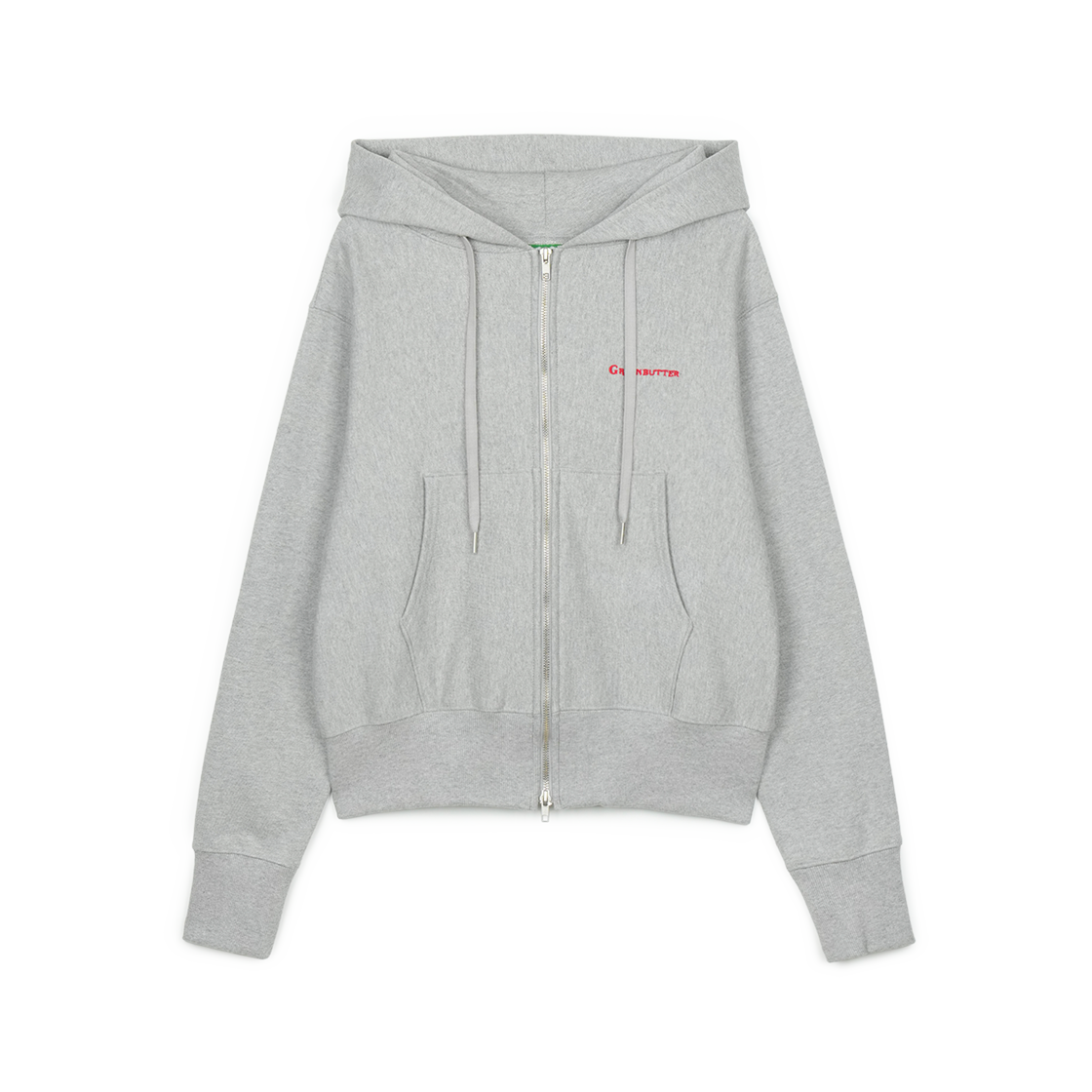 그린버터 솔리드 코어 집 후디 멜란지(Greenbutter Solid Core Zip Hoodie Melange)