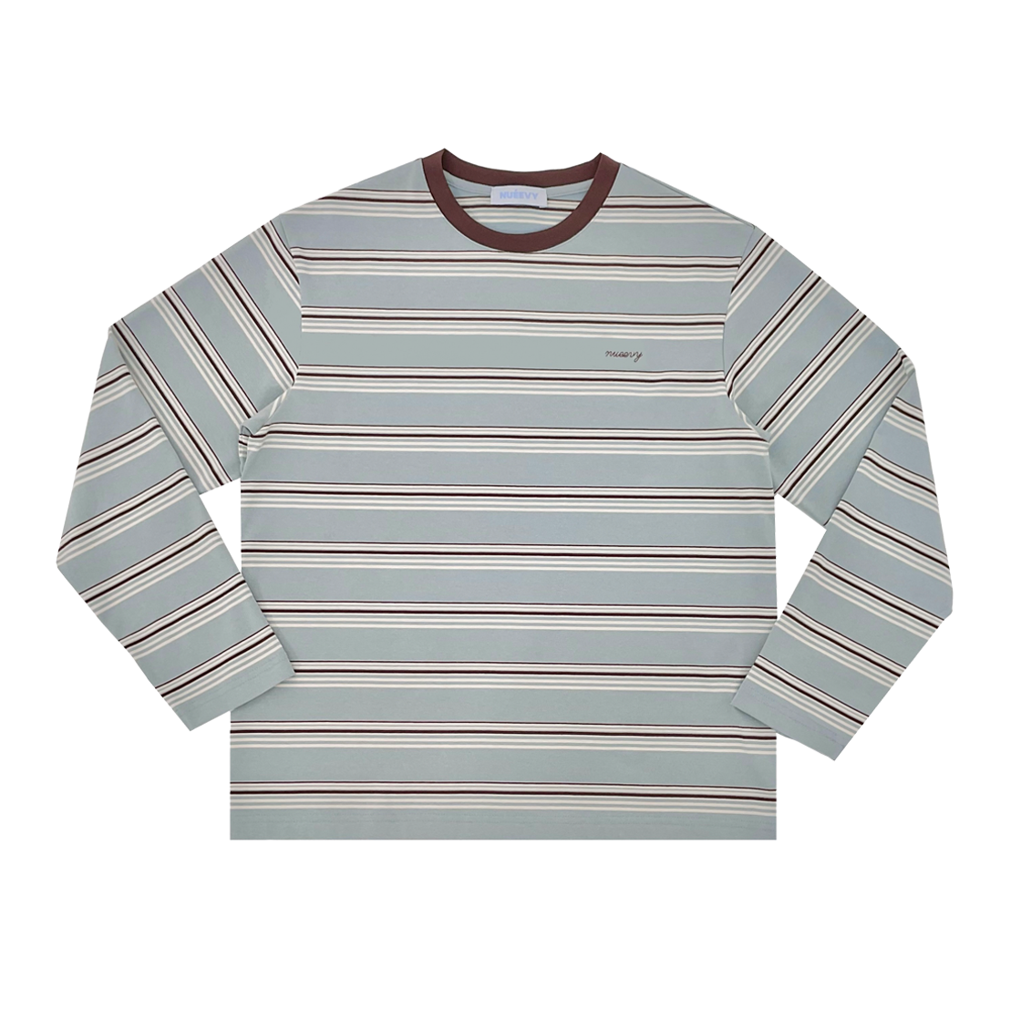 누이비 루즈 스트라이프 티셔츠 블루(Nueevy Loose Stripe T-Shirt Blue) - 2