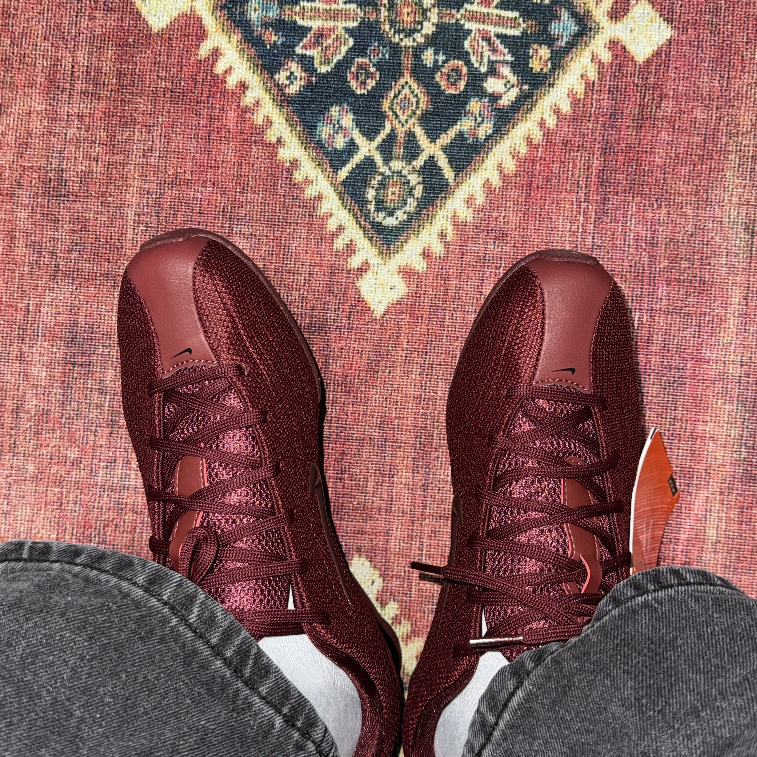 (W) Nike Shox Z Dark Team Red Mystic Dates 착용 스타일
