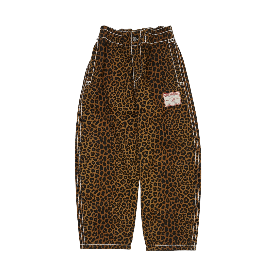 TRB1PTU503LPD True Religion Wide Wild Washed Pants_Leopard