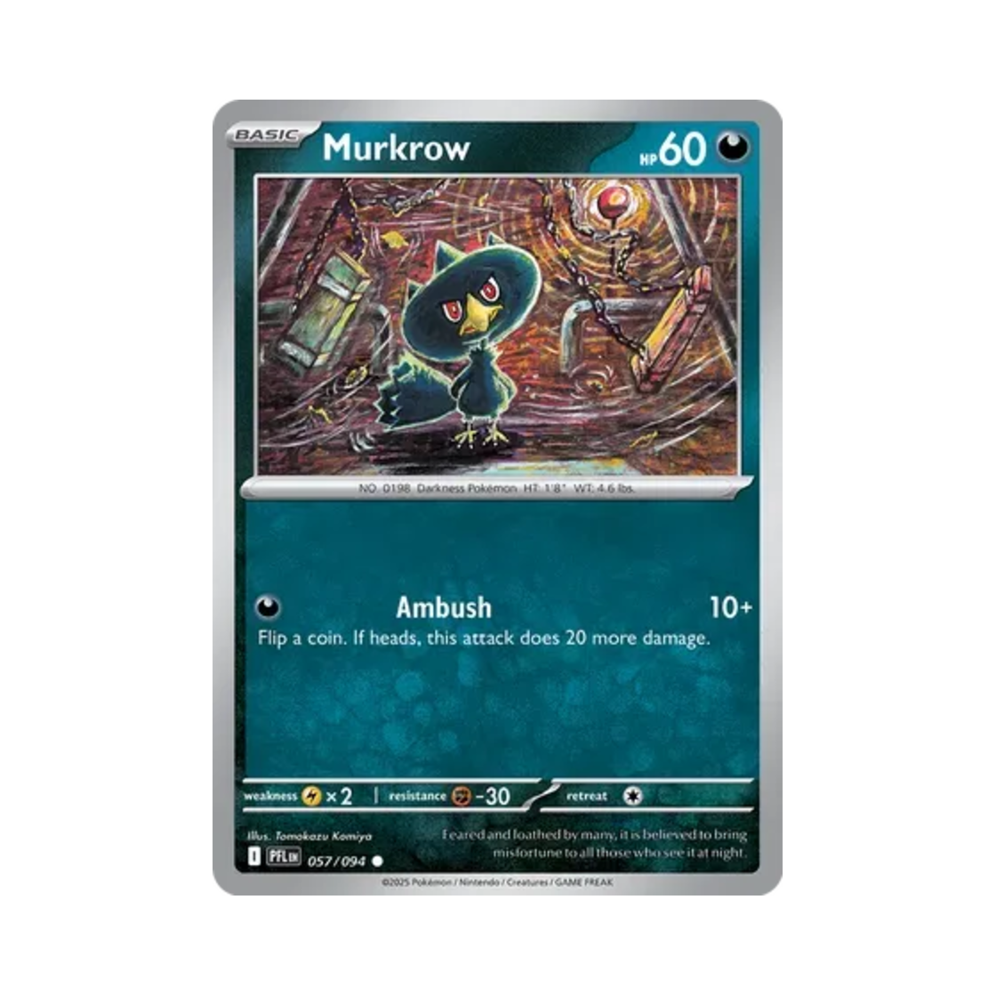 포켓몬 TCG 니로우 C 판타스말 플레임즈 (영문판)(Pokemon TCG Murkrow C Phantasmal Flames (English Ver.))