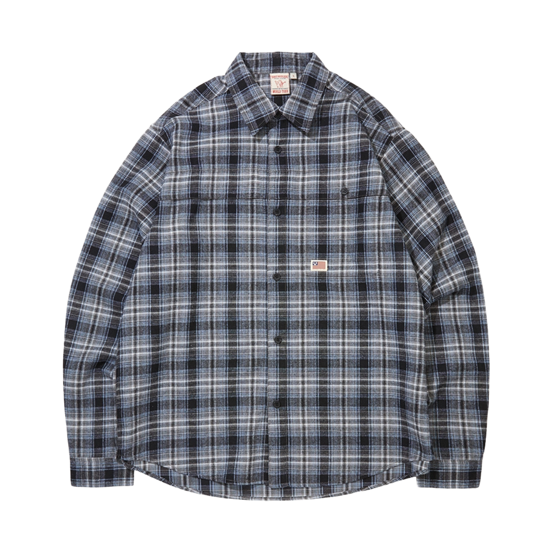 트루릴리젼 포켓 체크 셔츠_블루(True Religion Pocket Check Shirts_Blue)