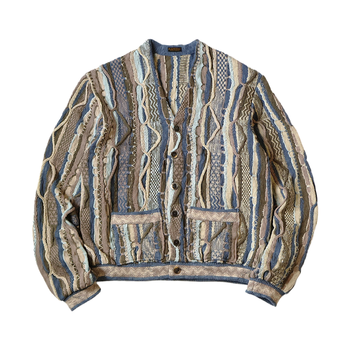 캐피탈 7G 니트 고디 쇼츠 가디건 네이비(Kapital 7G Knit Gaudy Short Cardigan Navy) - 1