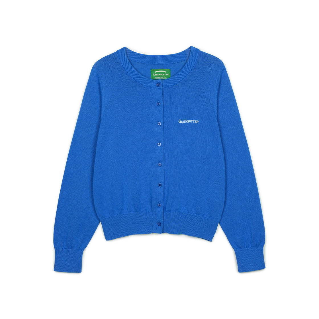 그린버터 이지케어 코튼 가디건 블루(Greenbutter Easy-Care Cotton Cardigan Blue)