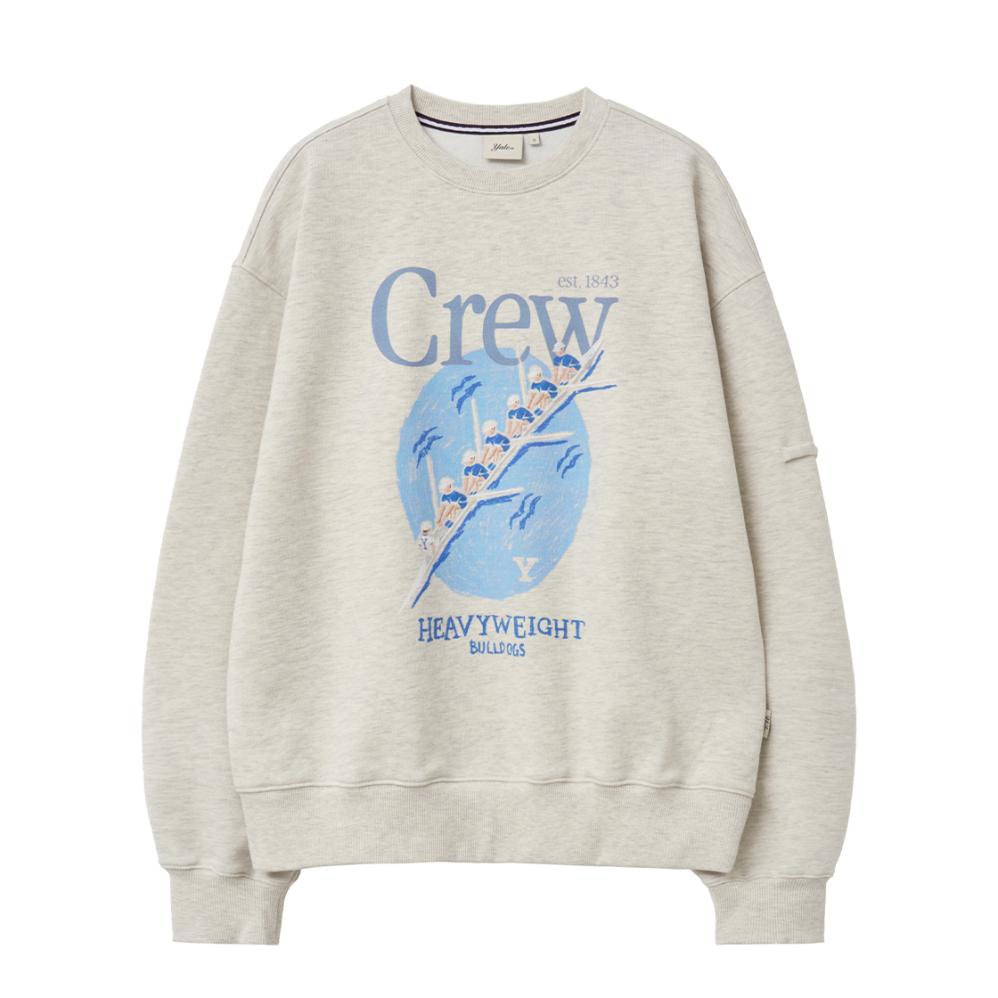 YGS1CR311BOT Yale Crew Sweatshirt_Oatmeal