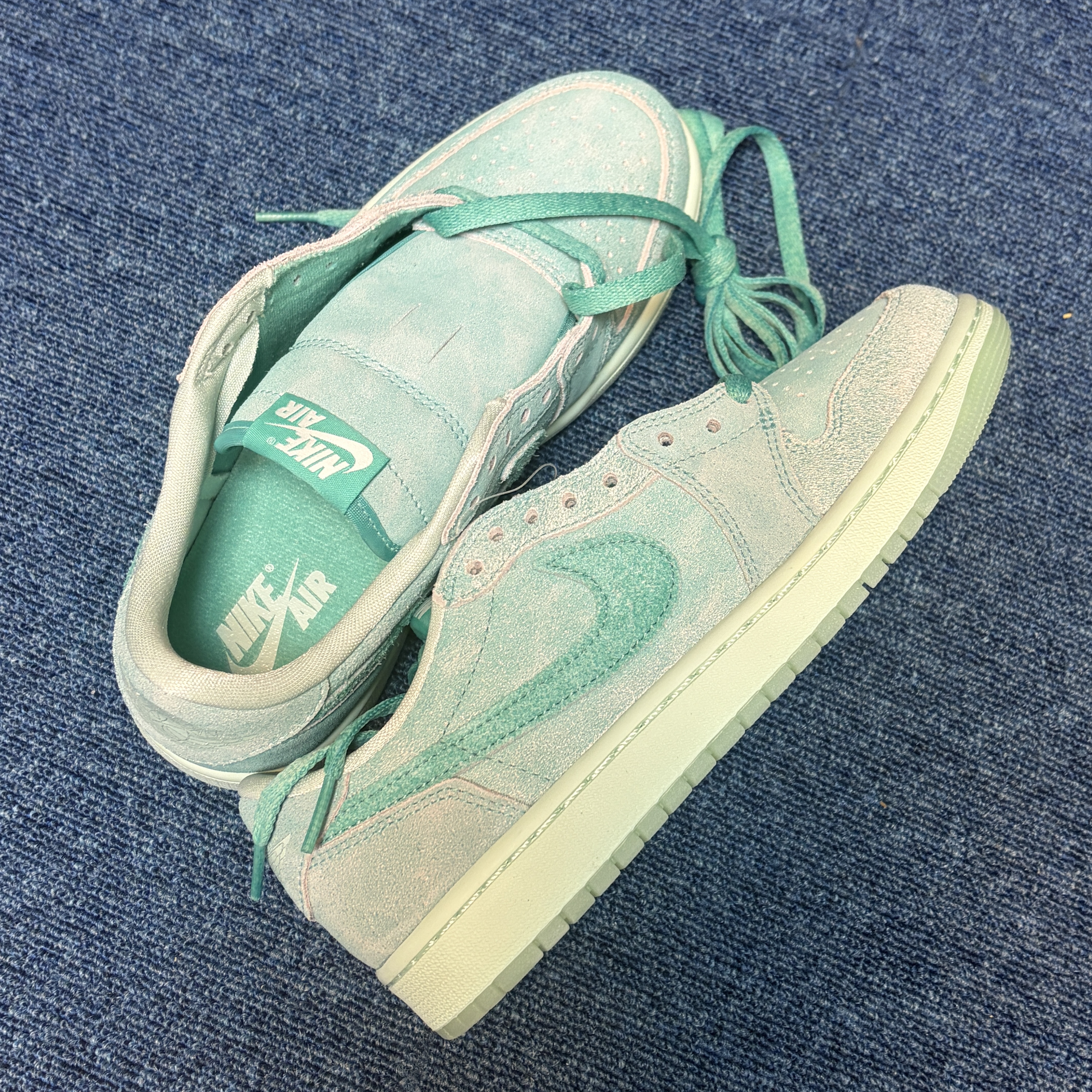 (W) Jordan 1 Retro Low OG Washed Teal, (W) Nike Cortez Textile Pink 착용 스타일 - 7