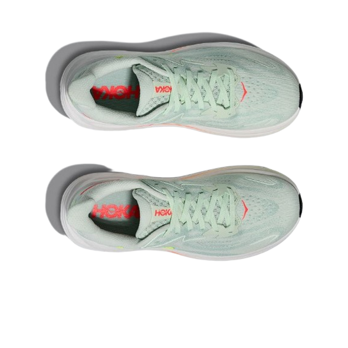(W) 호카 클리프톤 10 씨 글래스 네온 플레임 - 와이드((W) Hoka Clifton 10 Sea Glass Neon Flame - Wide) - 2